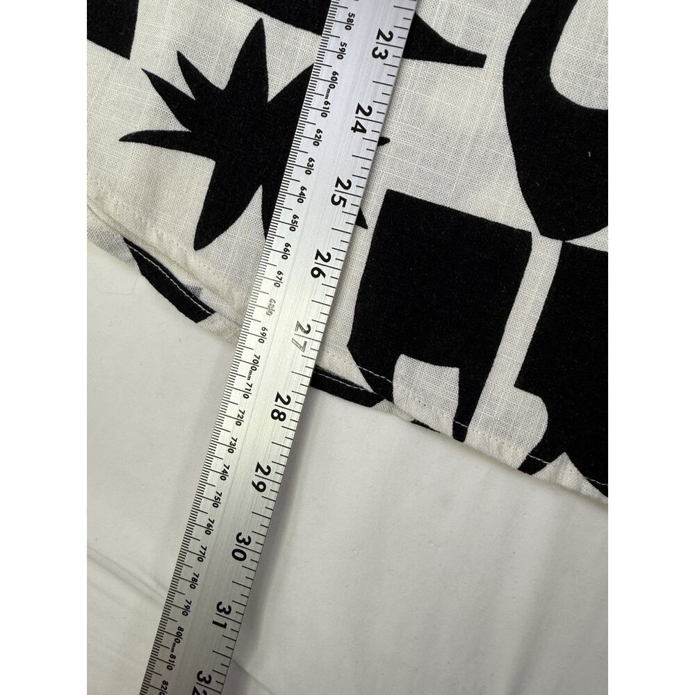ANTHROPOLOGIE Paper Heart Black and Cream Patterned Linen Shirt XL - Picture 2 of 7